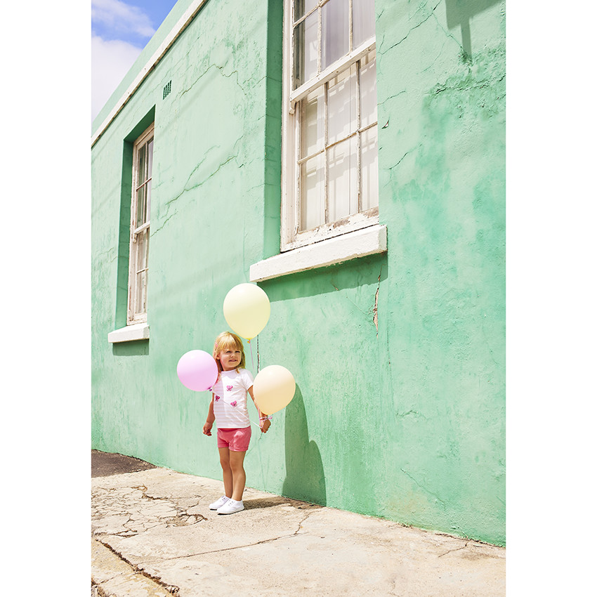 Σορτς από φούτερ μονόχρωμο για μωρό κορίτσι 