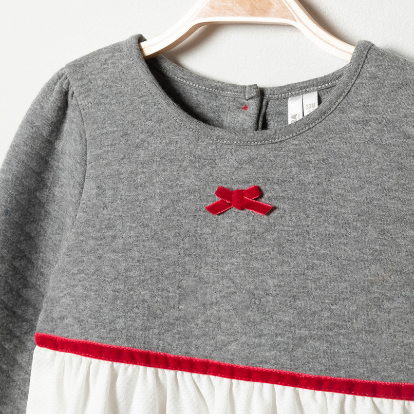 Φόρεμα μακρυμάνικο σχέδιο Chaperon rouge για bebe κορίτσι 