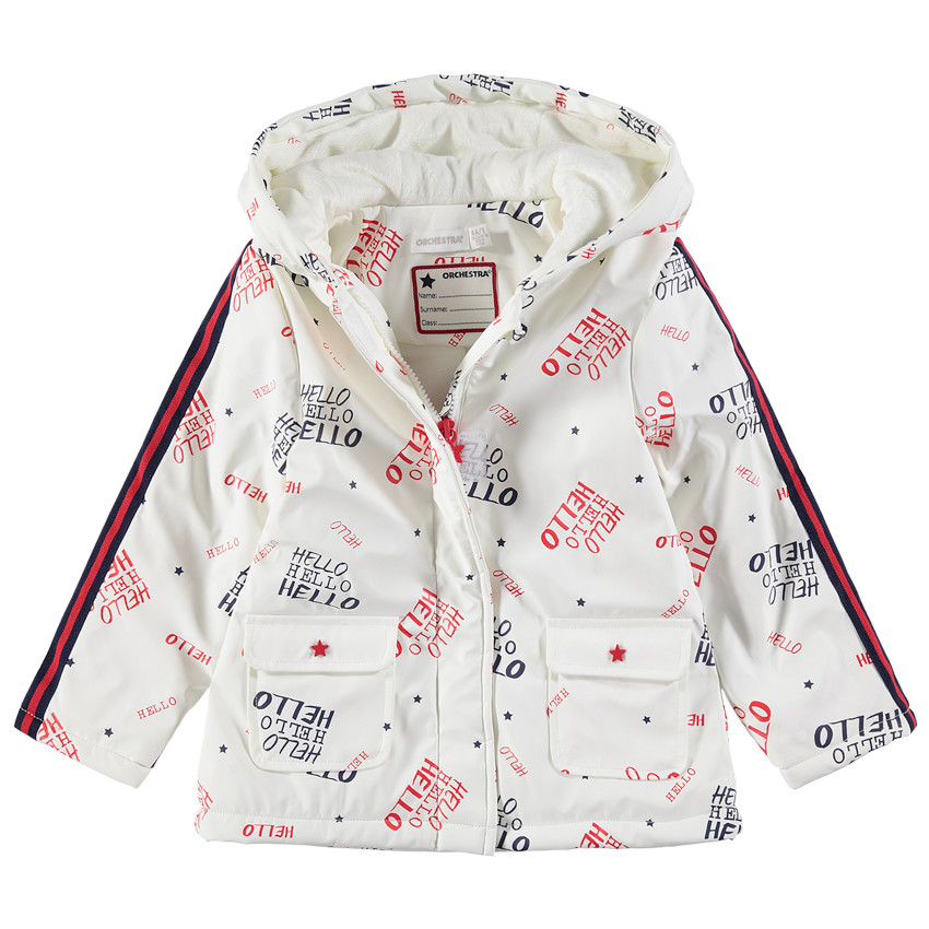 Εμπριμέ αδιάβροχο παρκά με επένδυση από sherpa 