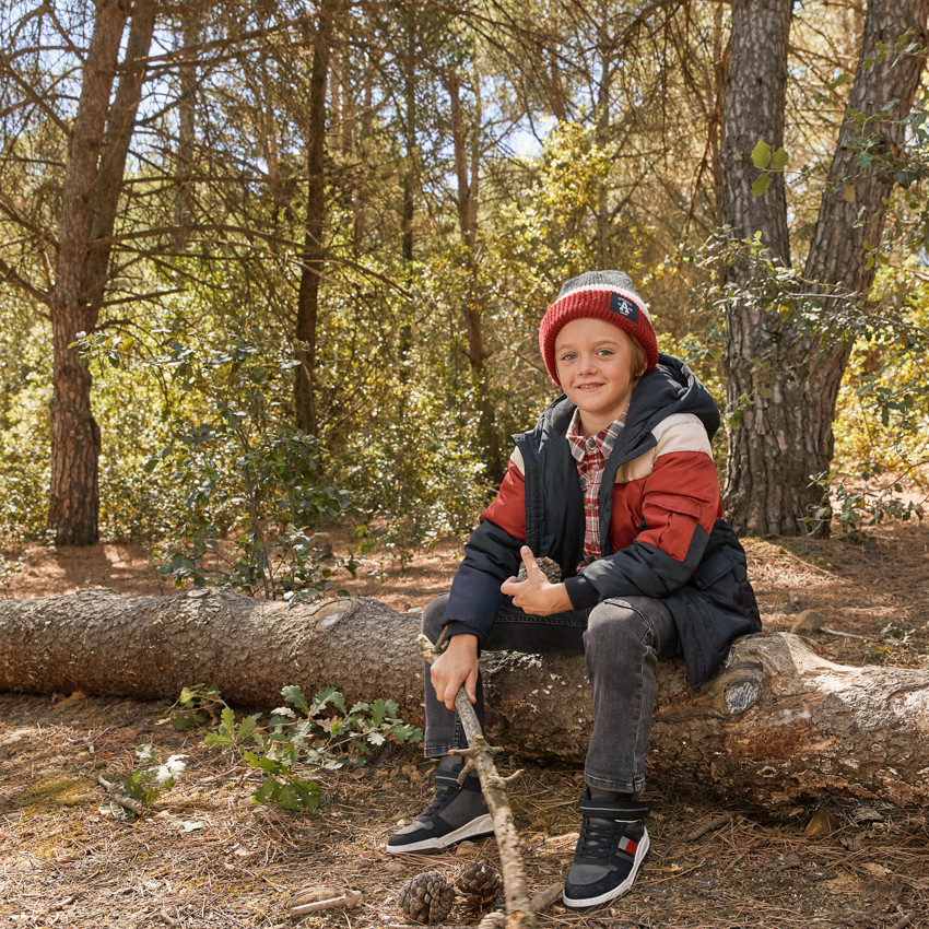 Doudoune effet colorblock à capuche pour garçon  