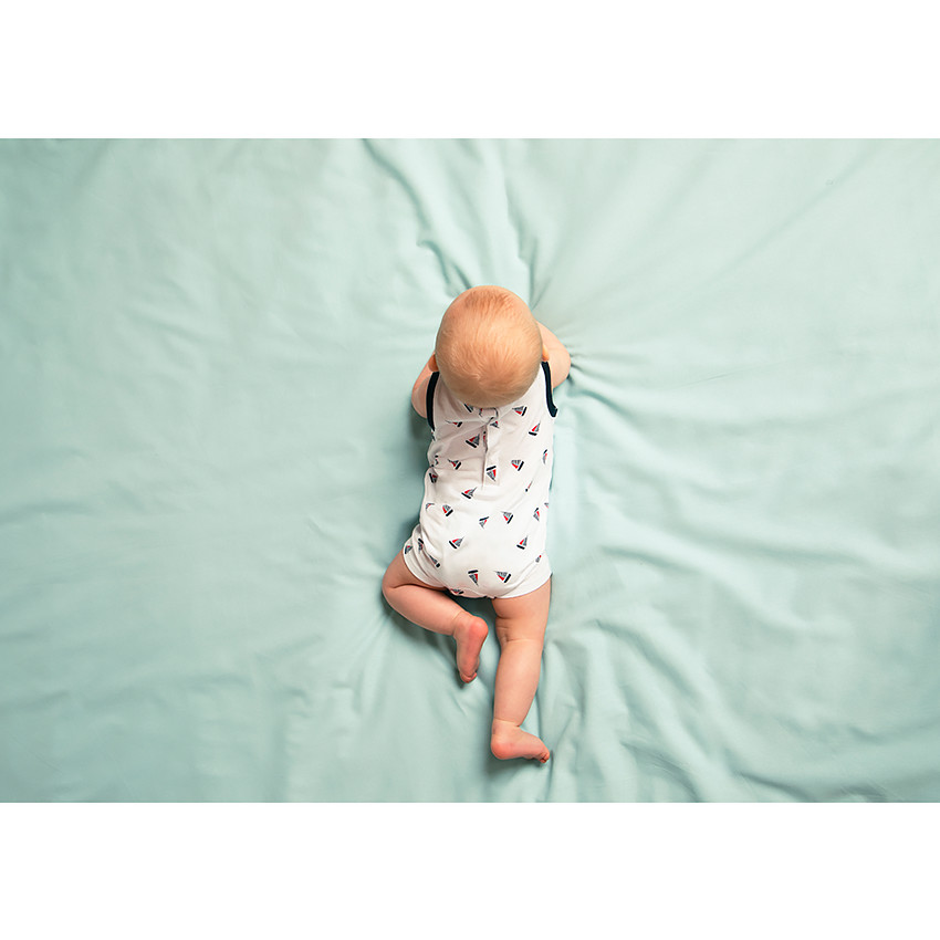 Lot de 2 combinaisons courtes imprimé voiliers pour bébé garçon 