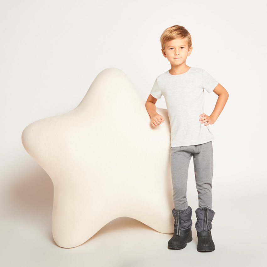 Σετ με 2 μακριά μονόχρωμα κολάν για αγόρι από jersey 