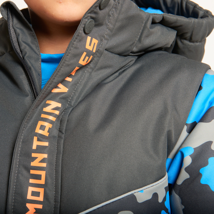 Ολόσωμη φόρμα σκι υφασμάτινη με σχέδιο καμουφλάζ για αγόρι 