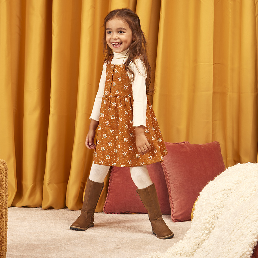 Σετ 2 τμχ. με σαλοπέτα φόρεμα για bebe κορίτσι 