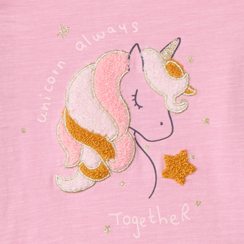 T-shirt manches longues à broderie bouclette pour bébé fille 