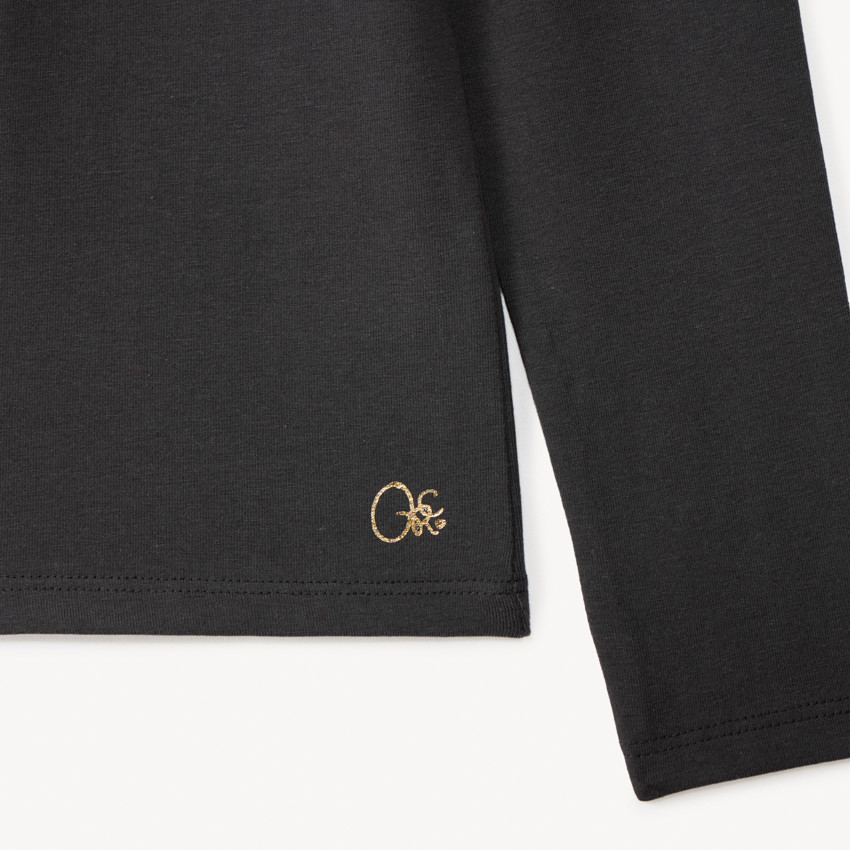 Σετ από 2 πλεκτά μπλουζάκια με ψηλό γιακά για κορίτσι 