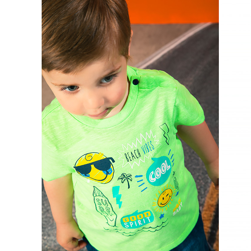 T-shirt manches courtes print Smiley Baby pour bébé garçon 