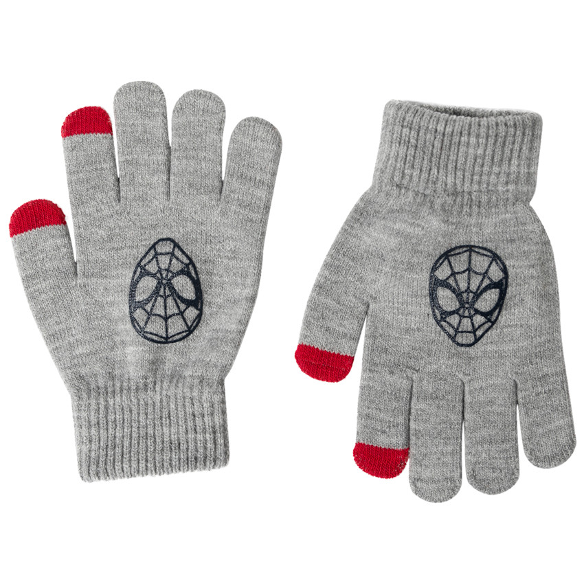 Gants en tricot motif Spiderman 