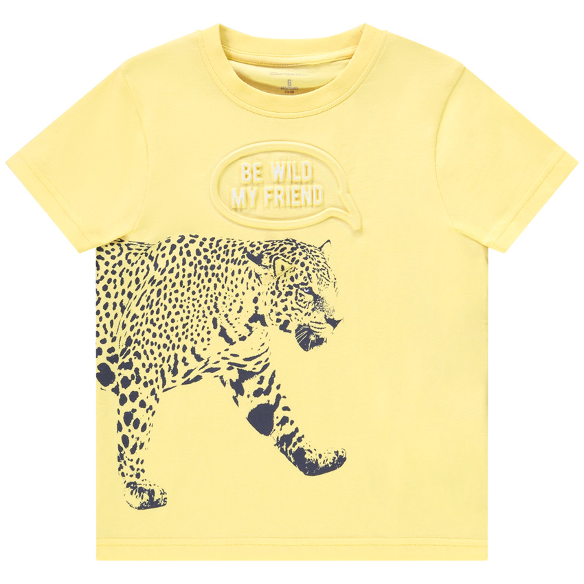 Κοντομάνικο μπλουζάκι από jersey με print ανάγλυφο για αγόρι 