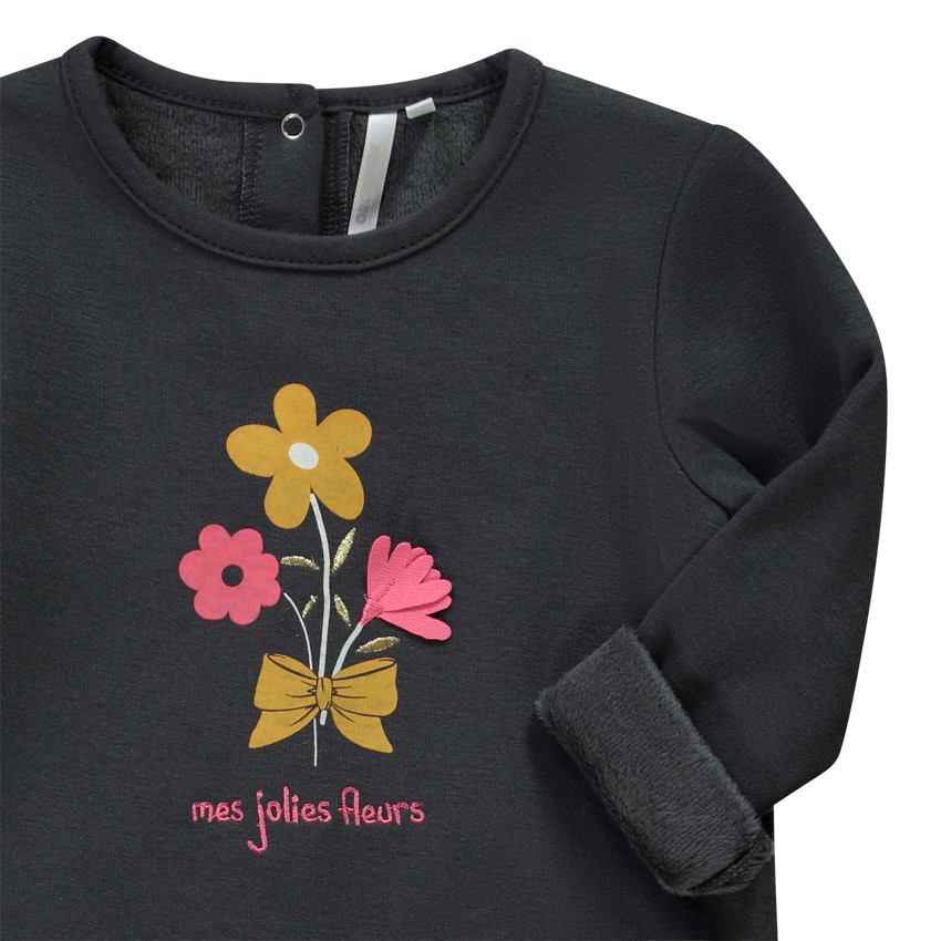 Dors-bien en jersey contrecollé print fleur pour bébé fille Main Dors-bien en jersey contrecollé print fleur pour bébé fille