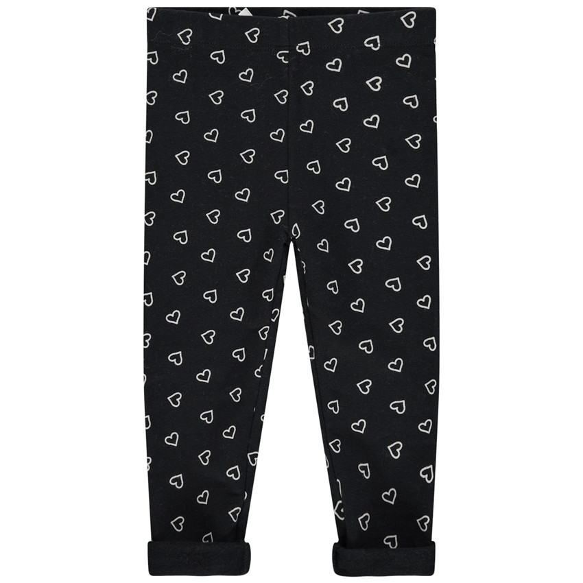 Ζέρσεϊ κολάν με εμπριμέ μοτίβο καρδούλες 