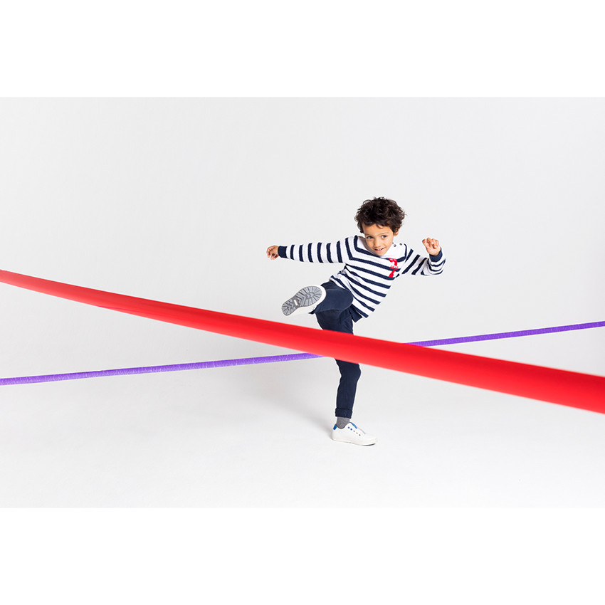 Πλεκτό πουλόβερο σε στιλ μαρινιέρας με μπουκλέ αριθμό  Additional Πλεκτό πουλόβερο σε στιλ μαρινιέρας με μπουκλέ αριθμό