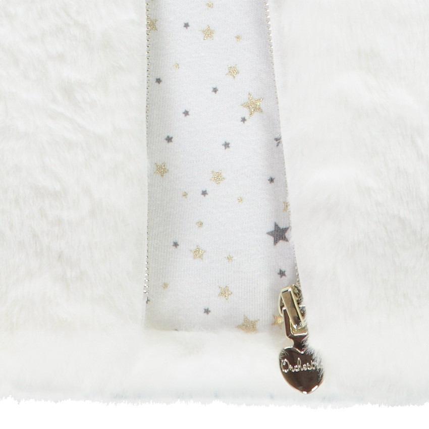 Ζακέτα με ψεύτικη γούνα lurex για bebe κορίτσι 