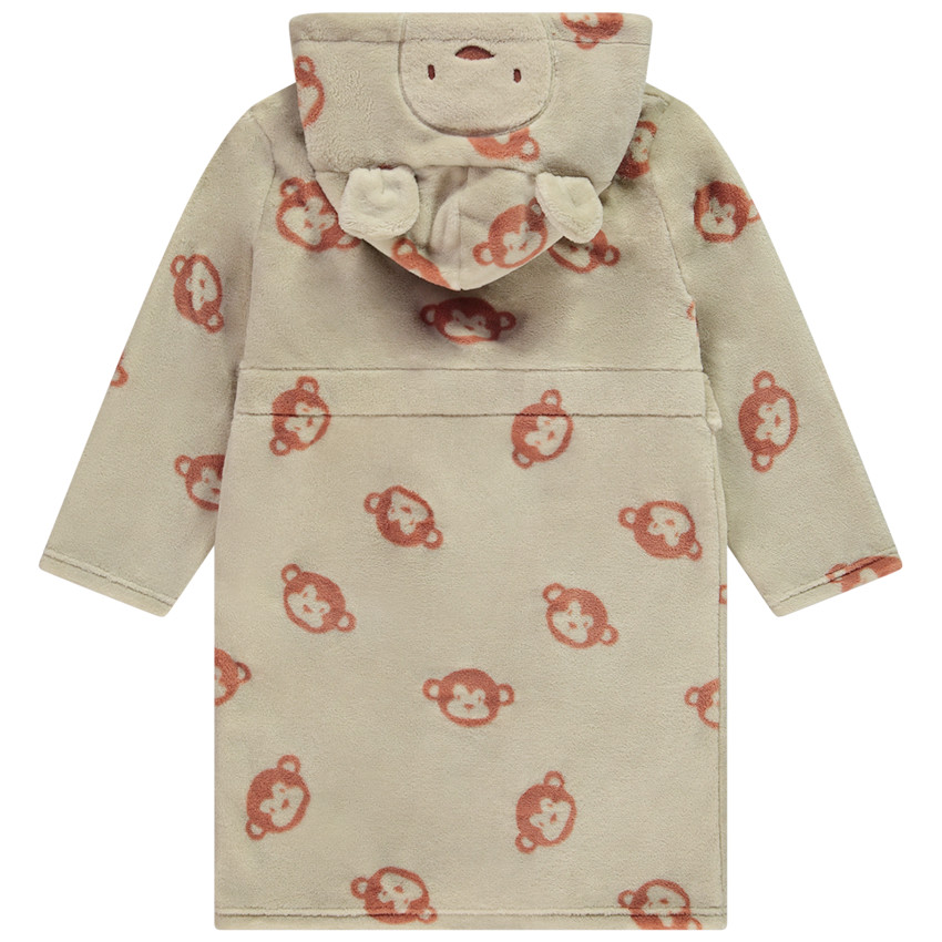 Φόρεμα ρόμπα από sherpa με σχέδιο πιθήκων για αγόρι 