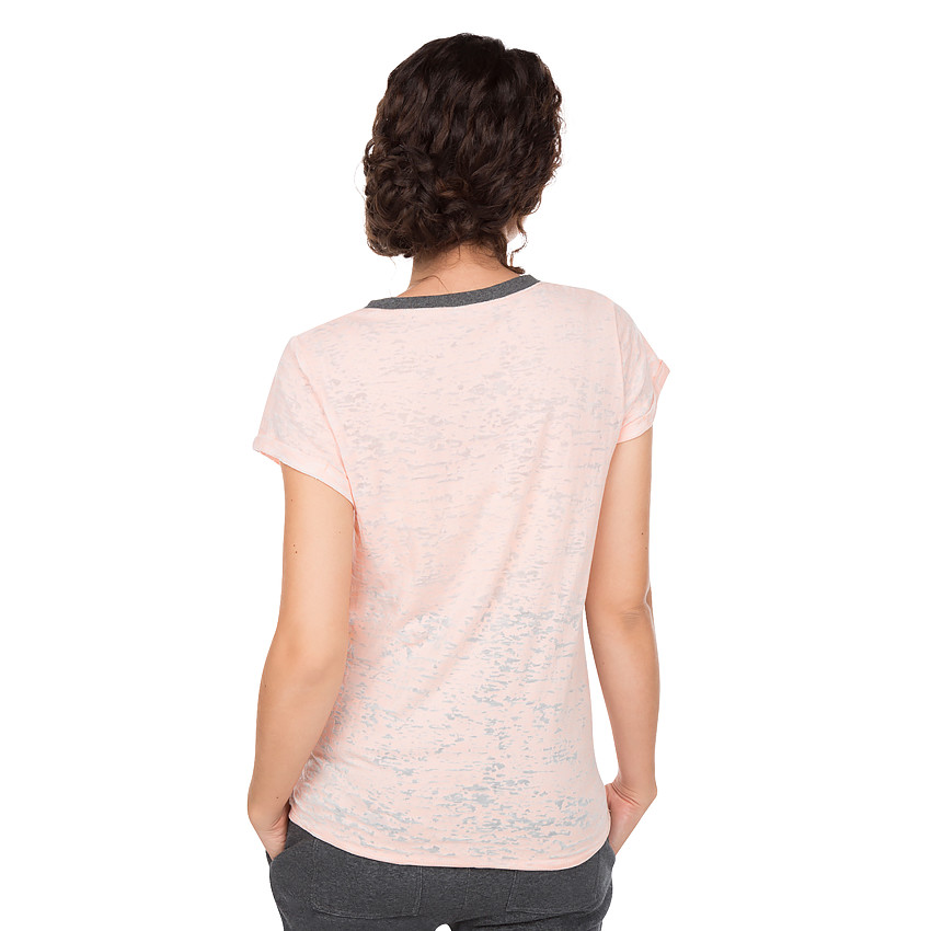 Κοντομάνικη μπλούζα εγκυμοσύνης για το σπίτι σε στιλ ντεβορέ 