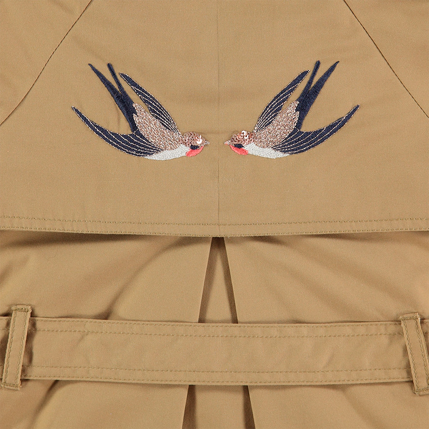 Καμπαρντίνα με επένδυση sherpa στο χρώμα της άμμου 