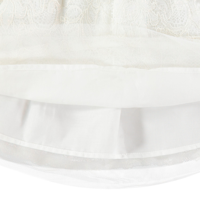 Κοντή φούστα από τούλι με κεντήματα σε στιλ δαντέλας 