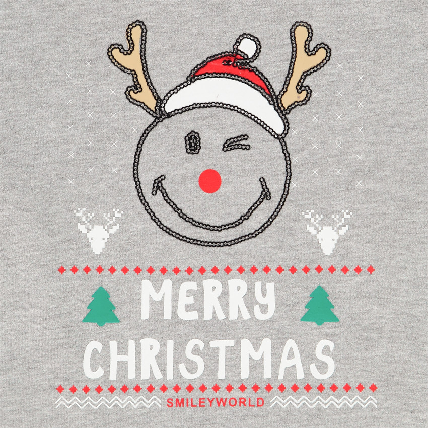 T-shirt de Noël manches longues motif renne pour enfant garçon Main T-shirt de Noël manches longues motif renne pour enfant garçon