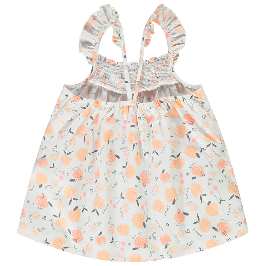 Tunique à bretelles volantées en voile armuré coton pour bébé fille  Additional Tunique à bretelles volantées en voile armuré coton pour bébé fille