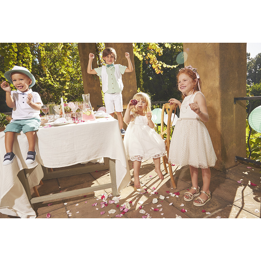 Καπέλο μπορσαλίνο δίχρωμο με ριγέ πλεξούδα για bebe αγόρι 