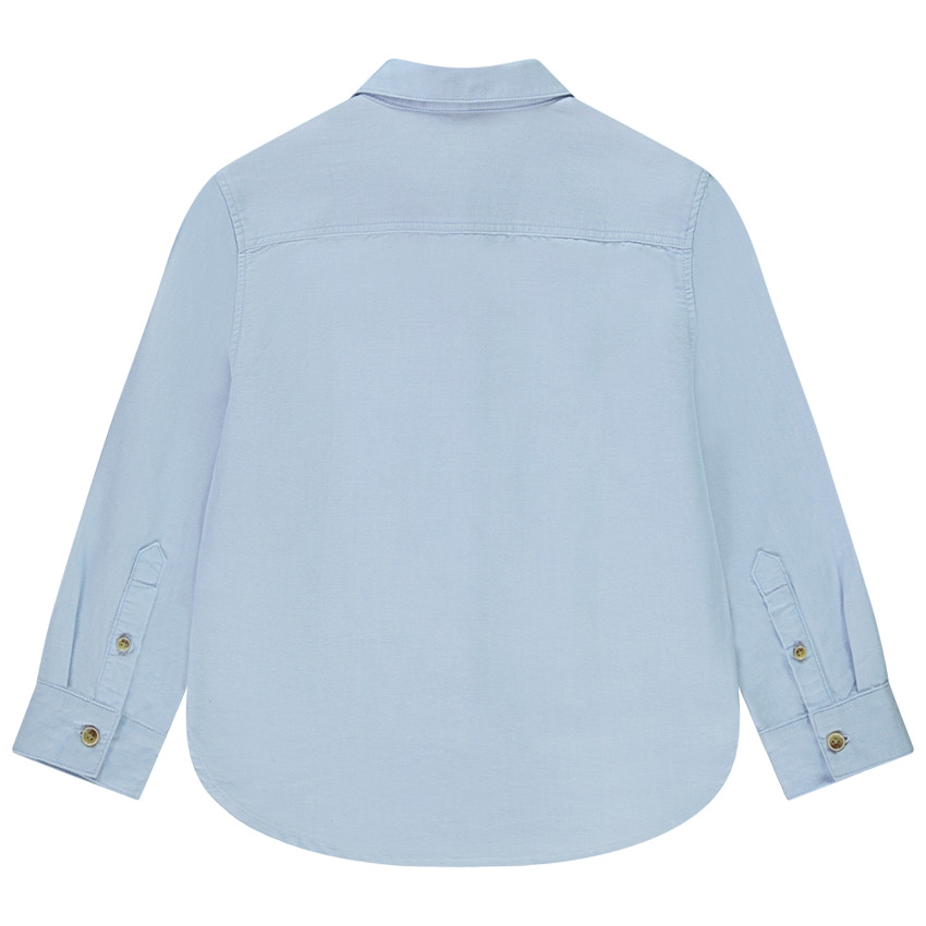 Πουκάμισο μακρυμάνικο μονόχρωμο για αγόρι 