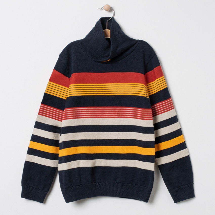 Pull col croisé à rayures  Additional Pull col croisé à rayures