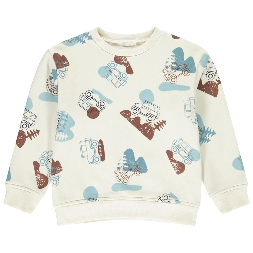 Φούτερ από molleton με εκτύπωση pick-up για αγόρι 