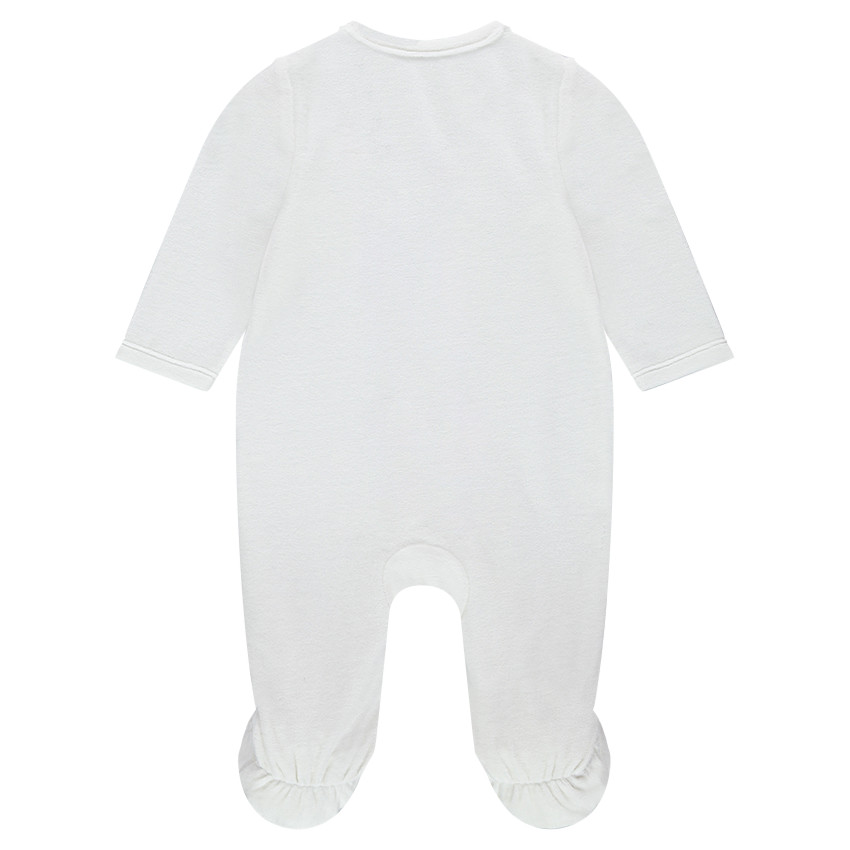 Βελουτέ φορμάκι ύπνου με κεντημένο λαγουδάκι στο στήθος 