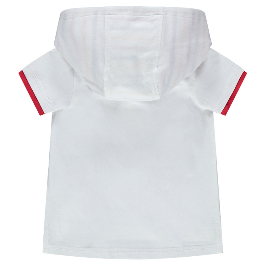 Κοντομάνικη μπλούζα με κουκούλα και φερμουάρ  Additional Κοντομάνικη μπλούζα με κουκούλα και φερμουάρ