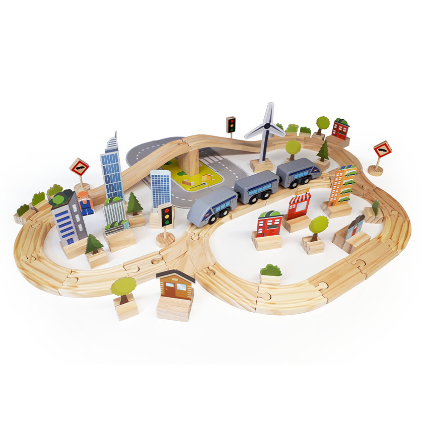 Circuit de train en bois TER SNCF 