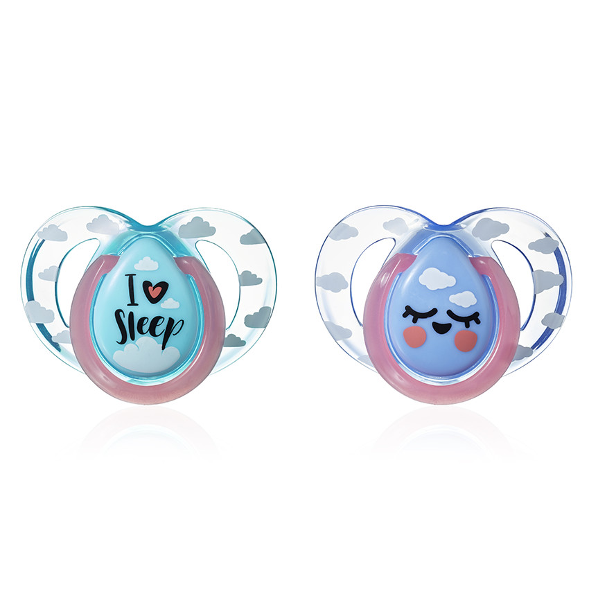 Πιπίλες σιλικόνης NIGHT 6-18 μηνών 2τμχ 