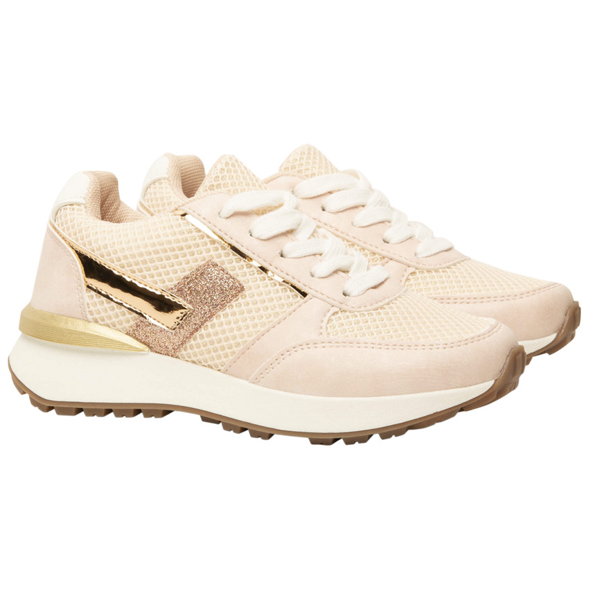 Αθλητικά παπούτσια σε mesh με κορδόνια για κορίτσι 