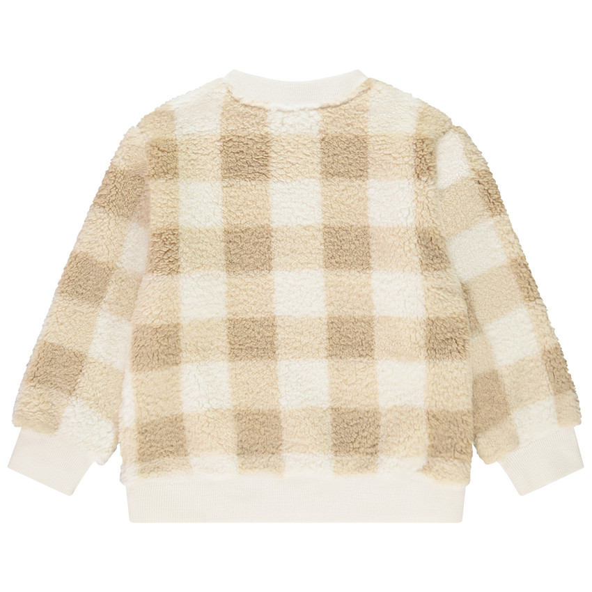 Φούτερ από sherpa με καρό vichy για αγόρι 