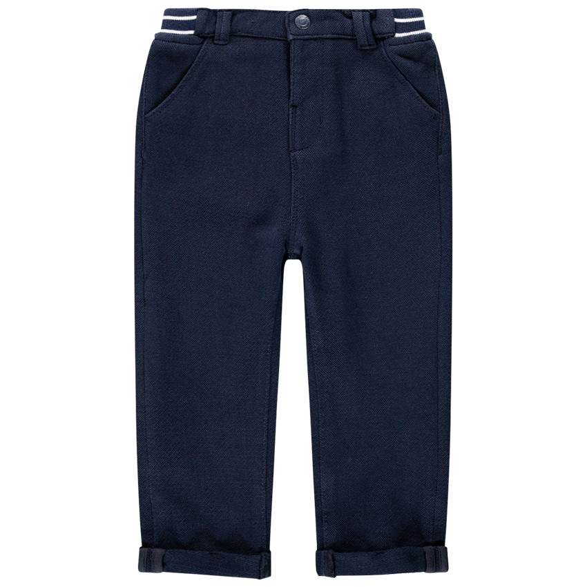 Pantalon piqué bleu marine pour bébé garçon 