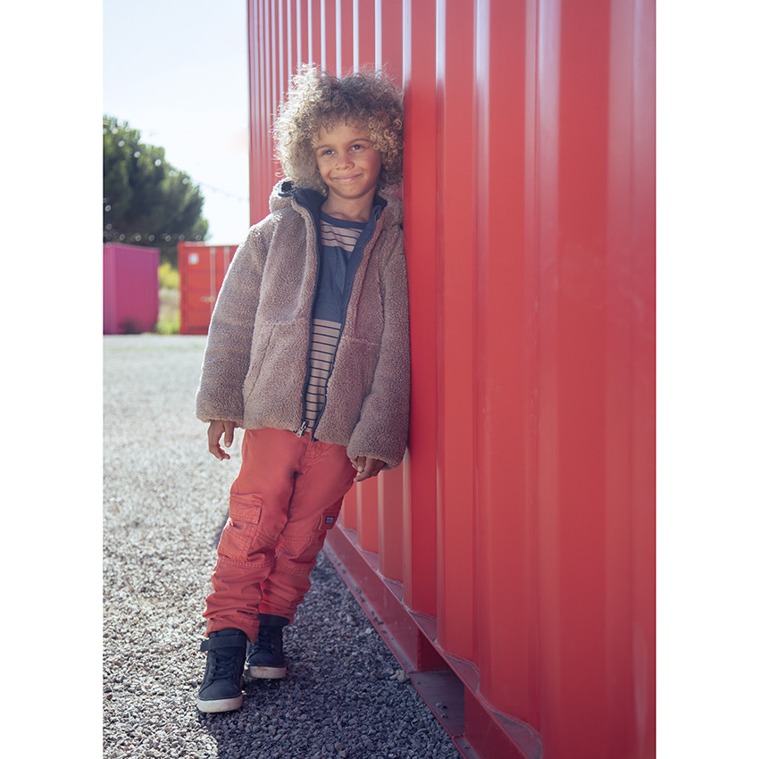 Μπουφάν réversible με κουκούλα για αγόρι 