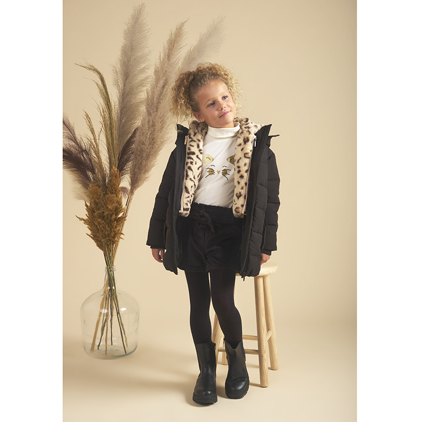 Αδιάβροχο μπουφάν 2 σε 1 με επένδυση sherpa και γιλέκο για κορίτσι 