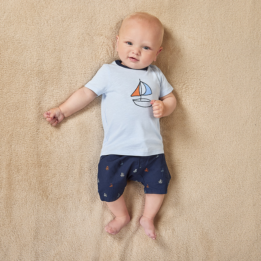 Σετ 2 τεμαχίων με σχέδιο ιστιοφόρο για bebe αγόρι 