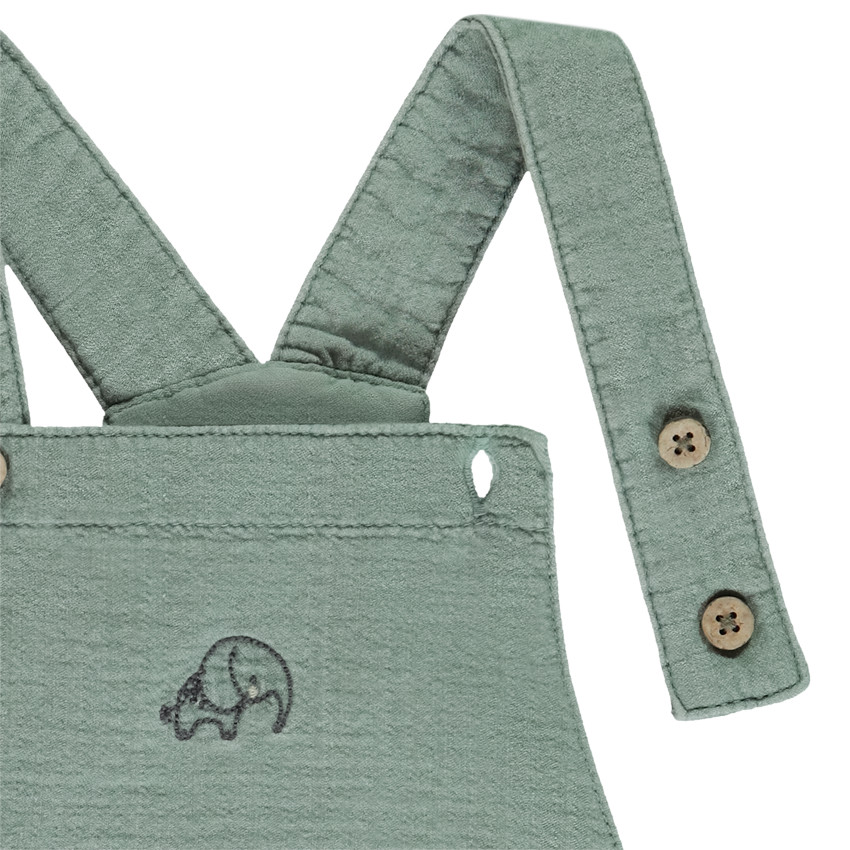 Σετ 2 τμχ. με κεντημένη σαλοπέτα για μωρό αγόρι 