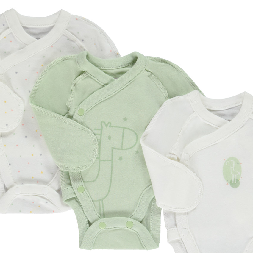 Σετ από 5 μακρυμάνικα κορμάκια jersey για πρόωρο μωρό 