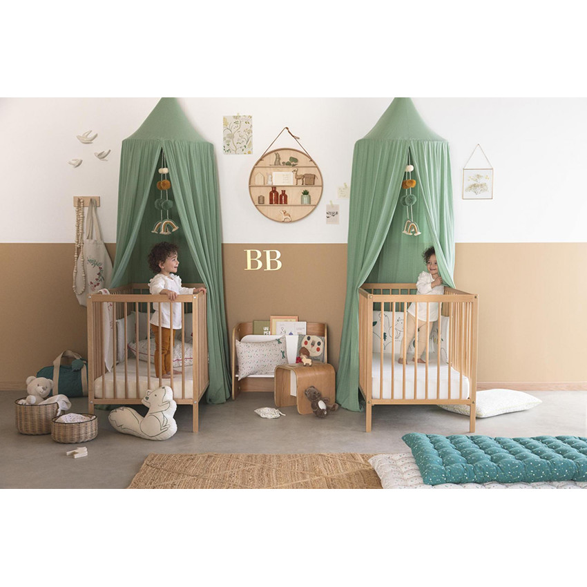 Lot de 3 langes en gaze de coton fille  