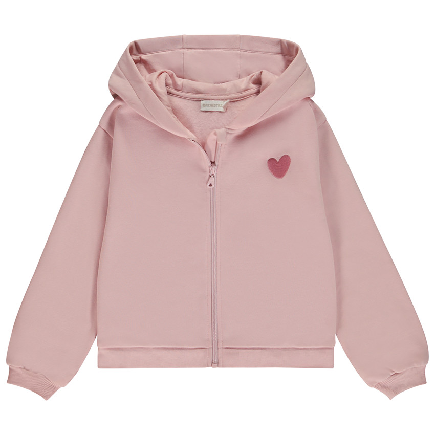 Ζακέτα κοντή από molleton με print φαντασίας για κορίτσι 