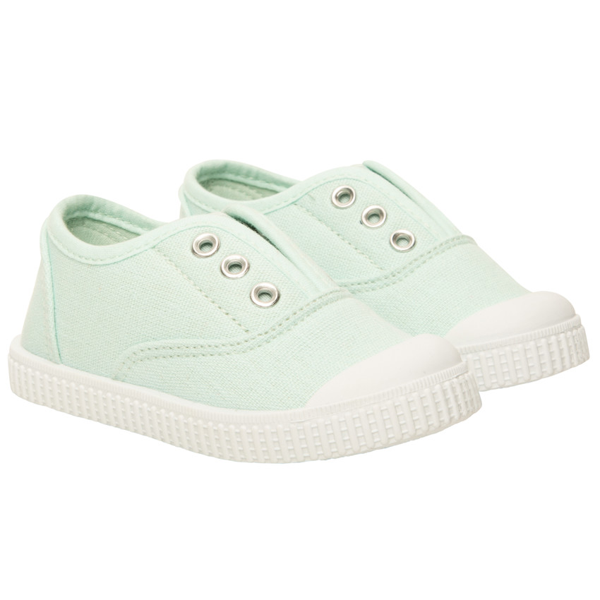 Χαμηλά αθλητικά παπούτσια πάνινα με ελαστική γλώσσα για bebe κορίτσι 