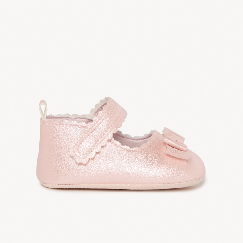 Μωρά με ιριδίζον εφέ και φιόγκο για κορίτσι 