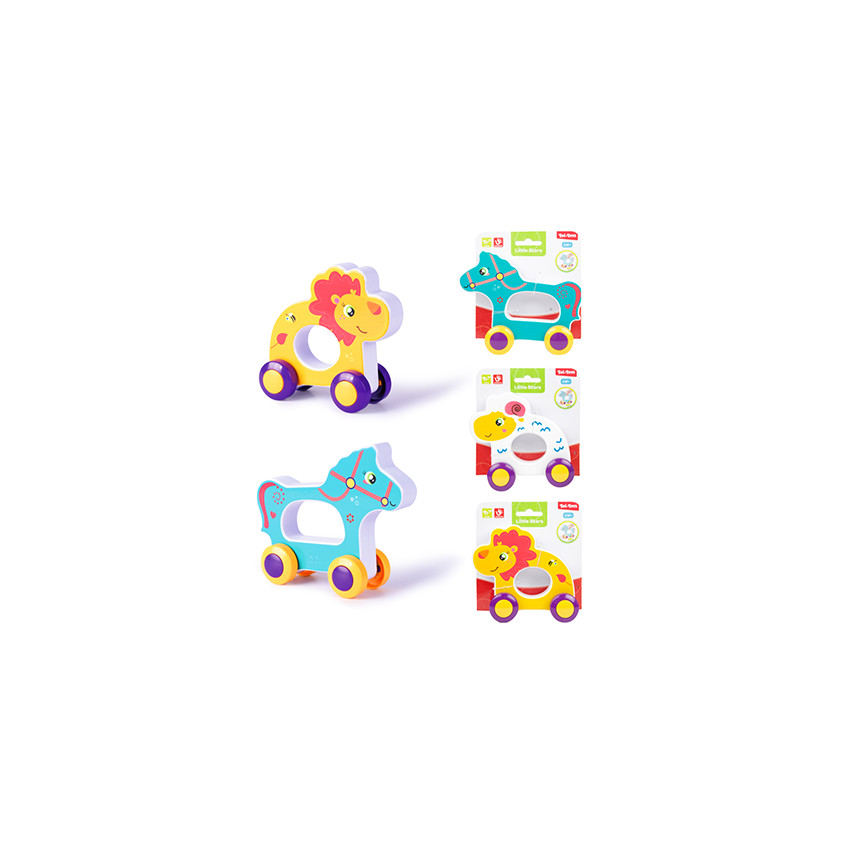 Βρεφικά Τροχηλάτα Ζωάκια Ωθησης Σε 3 Σχέδια Little Stars Baby - 1τμχ 