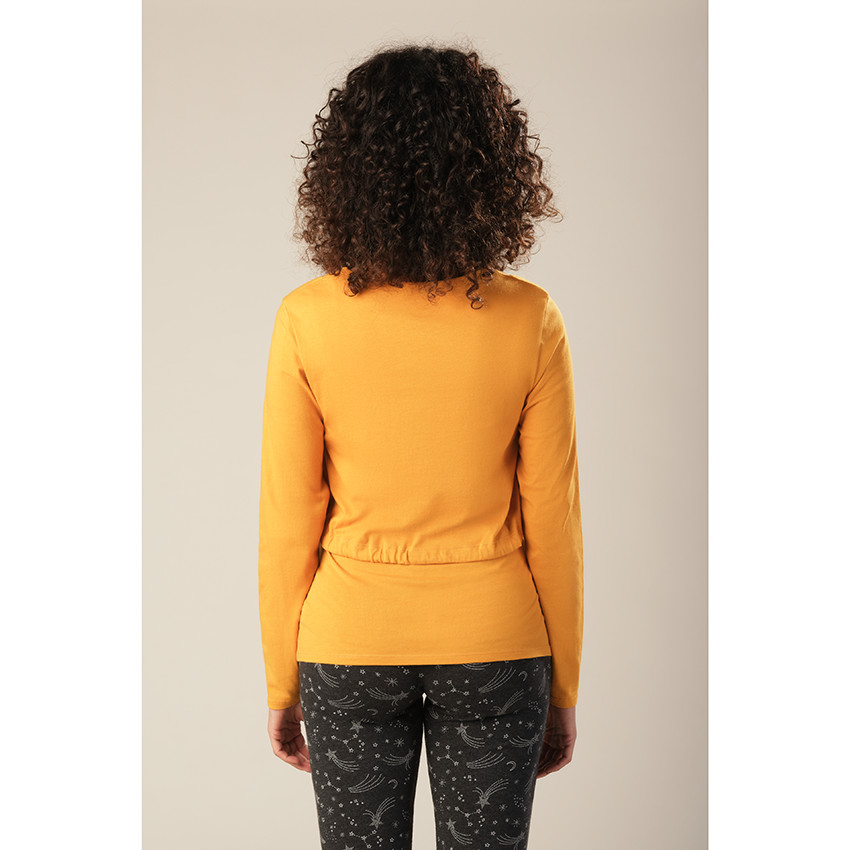 Tee-shirt manches longues homewear avec inscriptions 