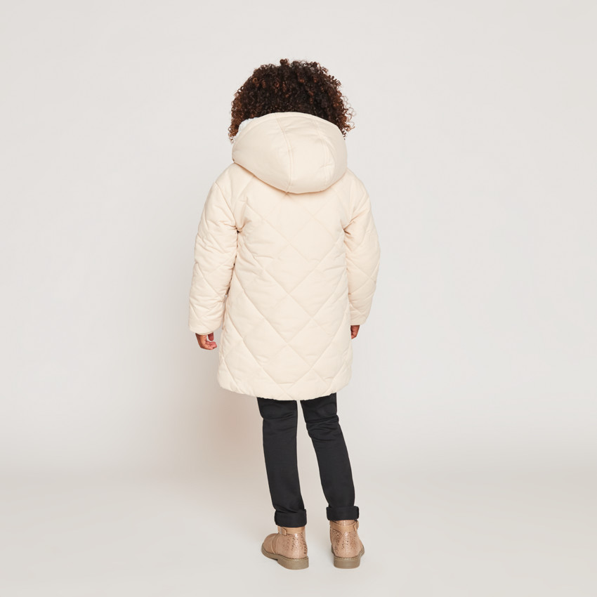 Ζακέτα με μακριά μανίκια από twill και sherpa + γιλέκο για κορίτσι  Additional Ζακέτα με μακριά μανίκια από twill και sherpa + γιλέκο για κορίτσι