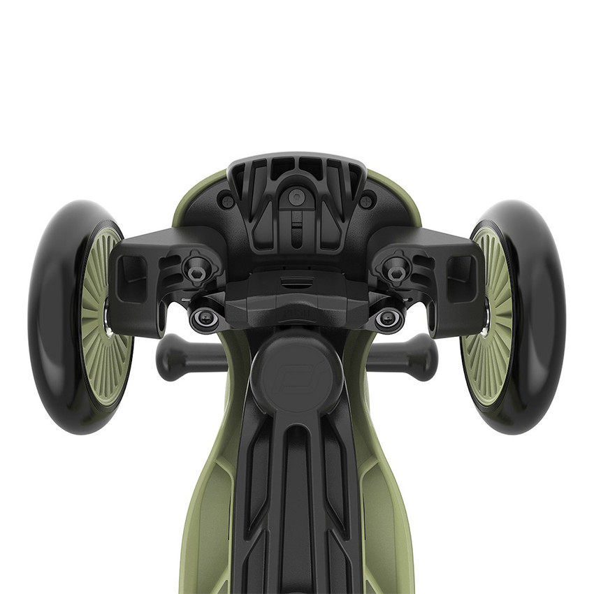 Highwaykick 1 Push & Go από Scoot & Ride ισορροπιστικό ποδήλατο και πατίνι με μπάρα ώθησης σε πράσινο Olive 