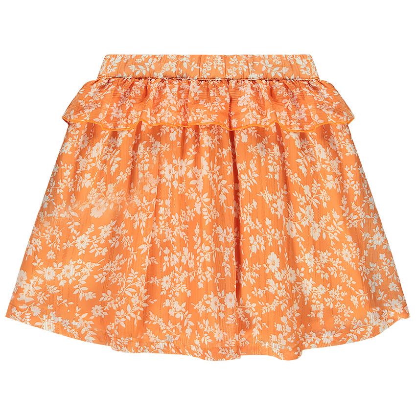 Jupe patineuse volantée imprimé fleuri pour fille 