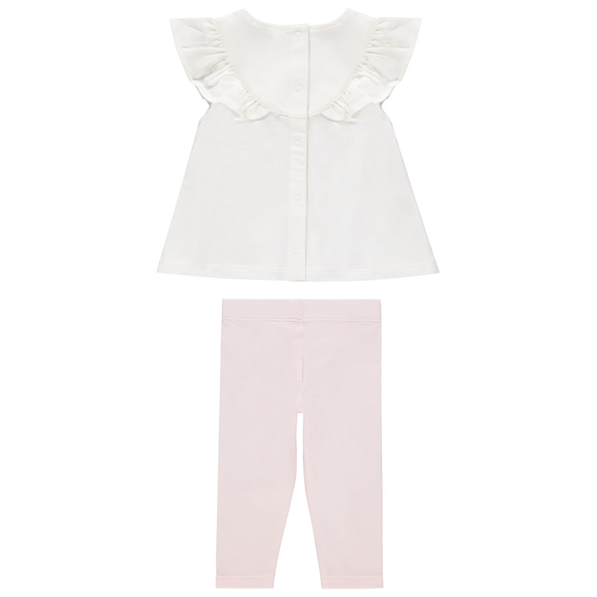 Σύνολο με μπλούζα τύπωμα κουνελιού και ροζ καπρι 