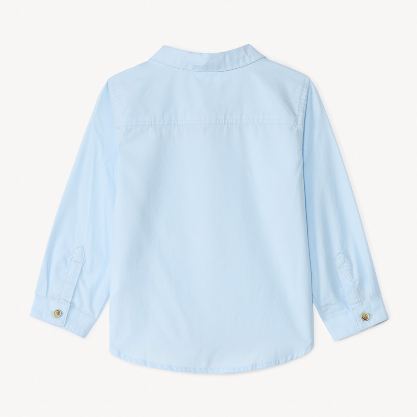 Πουκάμισο μακρυμάνικο μονόχρωμο για μωρό αγόρι 